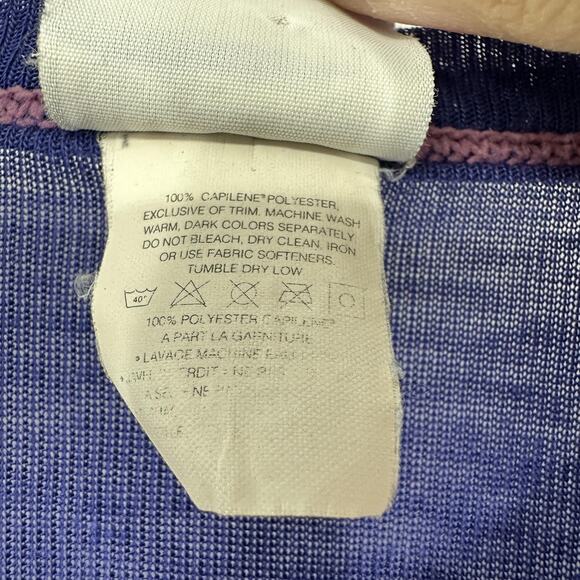 Vintage Patagonia Capilene Shirt Mens Medium Blue Long Sleeve Base Layer USA 90s - Picture 6 of 8